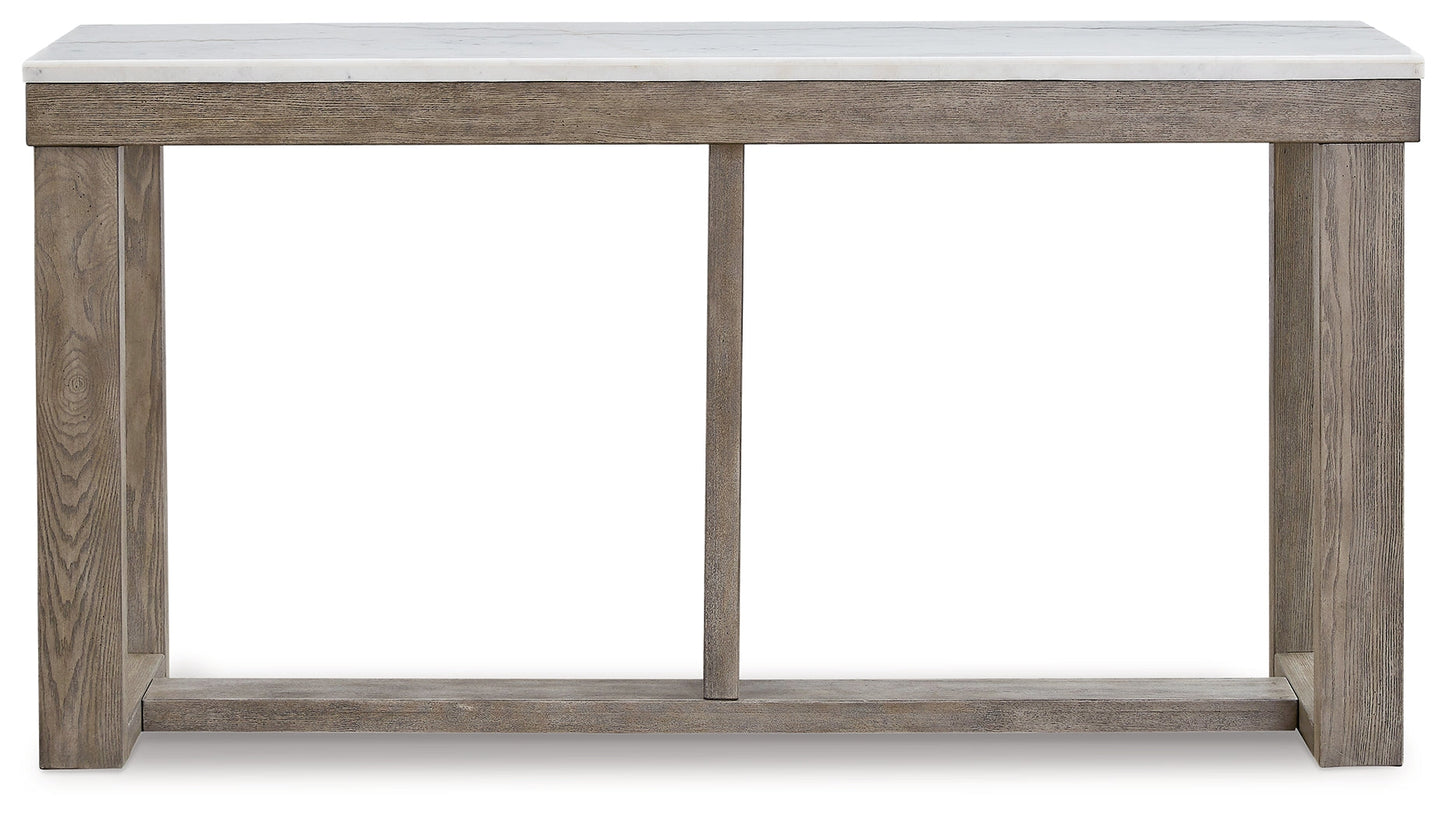 Loyaska Brown/Ivory Sofa Table - T789-4 - Luna Furniture - Dallas Store