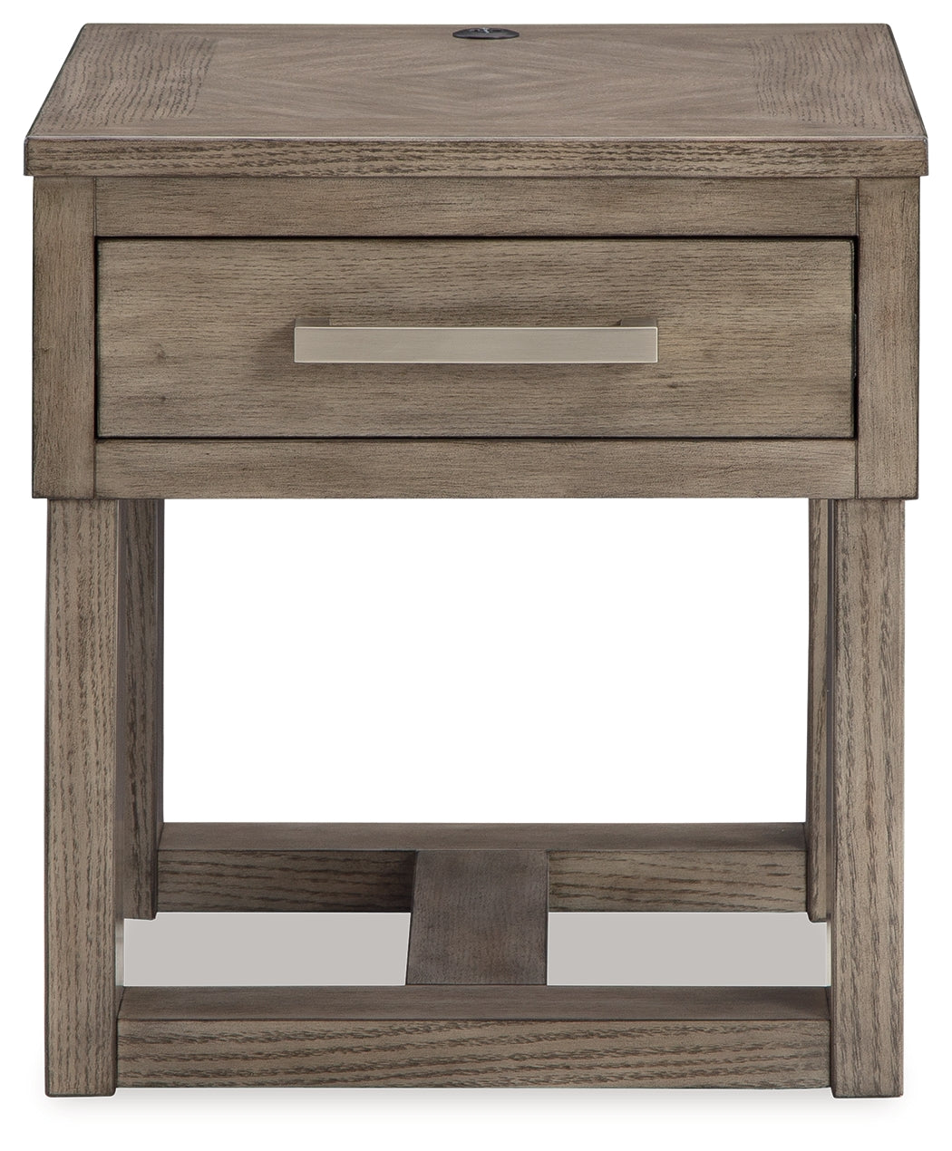 Loyaska Grayish Brown/White End Table - T854-3 - Luna Furniture - Dallas Store