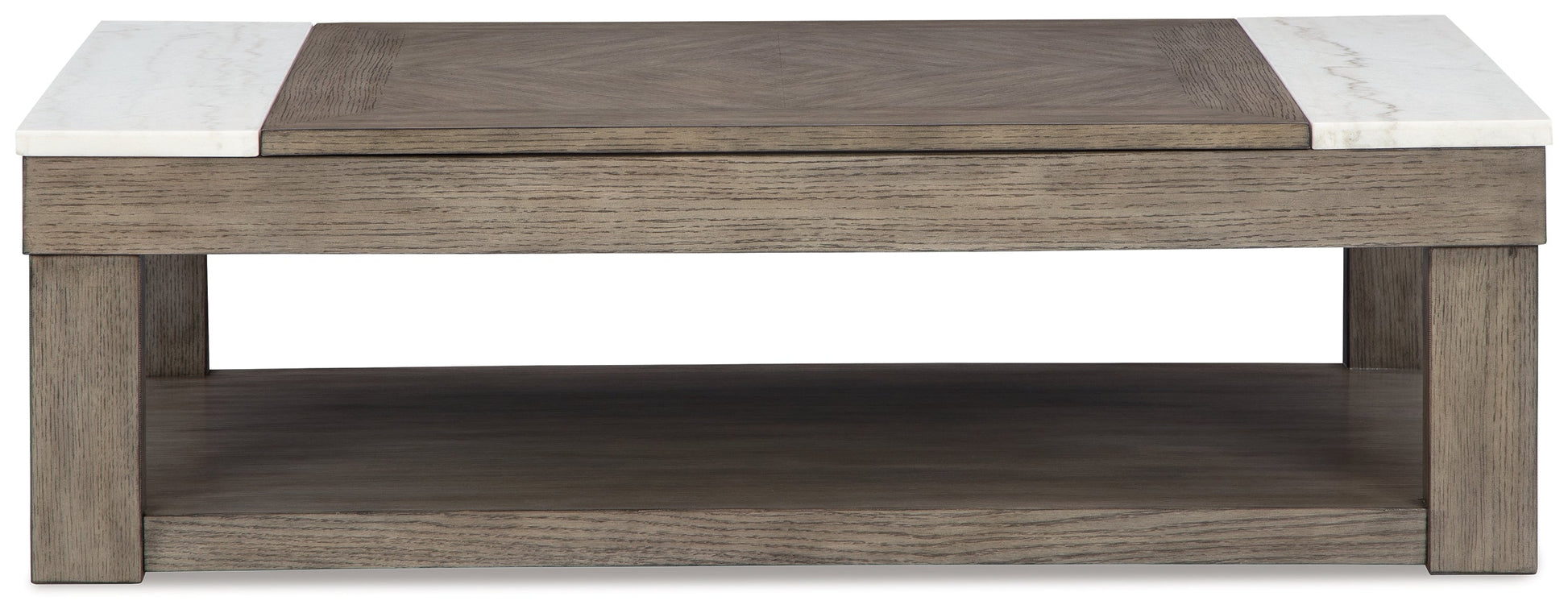 Loyaska Grayish Brown/White Lift-Top Coffee Table - T854-9 - Luna Furniture - Dallas Store