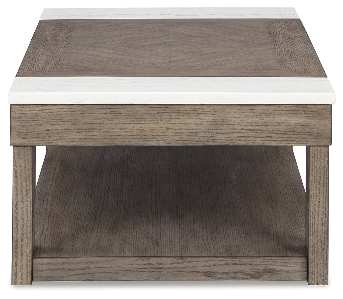 Loyaska Grayish Brown/White Lift-Top Coffee Table - T854-9 - Luna Furniture - Dallas Store