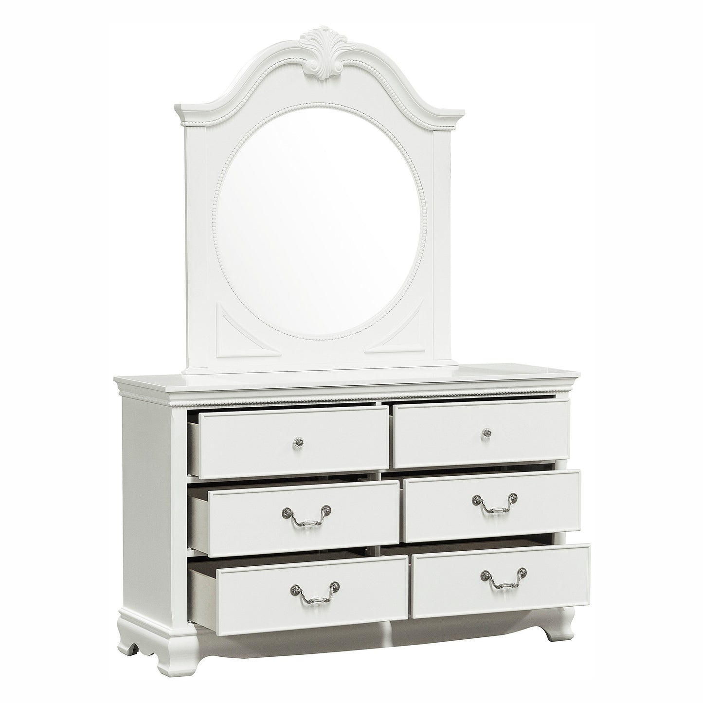Lucida White Dresser - 2039W-5 - Luna Furniture - Dallas Store