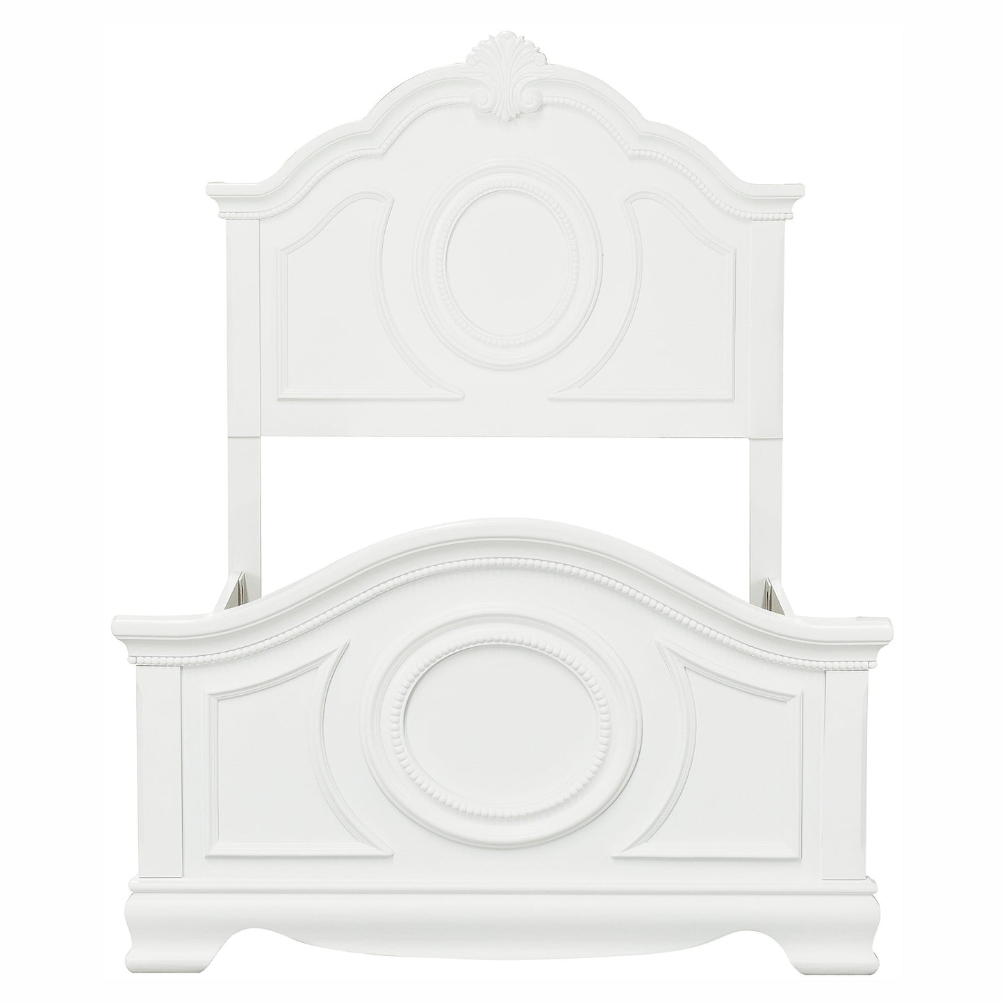 Lucida White Full Panel Bed - SET | 2039FW-1 | 2039FW-2 | 2039FW-3 - Luna Furniture - Dallas Store