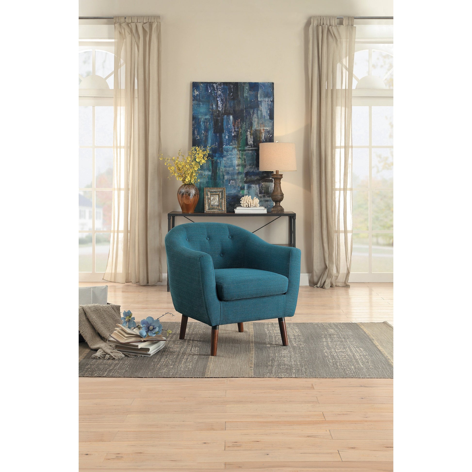 Lucille Blue Accent Chair - 1192BL - Luna Furniture - Dallas Store