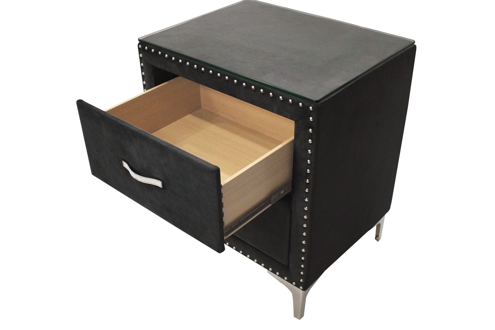 Lucinda Black Upholstered Wingback Panel Bedroom Set - SET | B9265-Q-HB | B9265-Q-FBRL | B9265-KQ-WG | B9265-2N | B9265-4 - Luna Furniture - Dallas Store