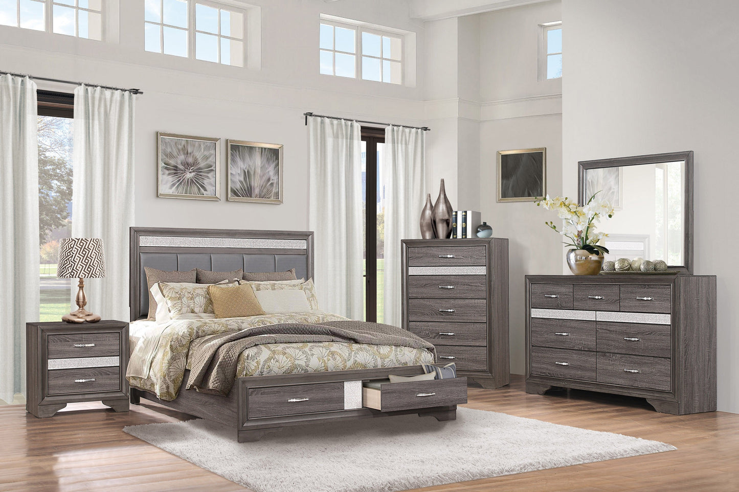 Luster Gray Chest - 1505-9 - Luna Furniture - Dallas Store