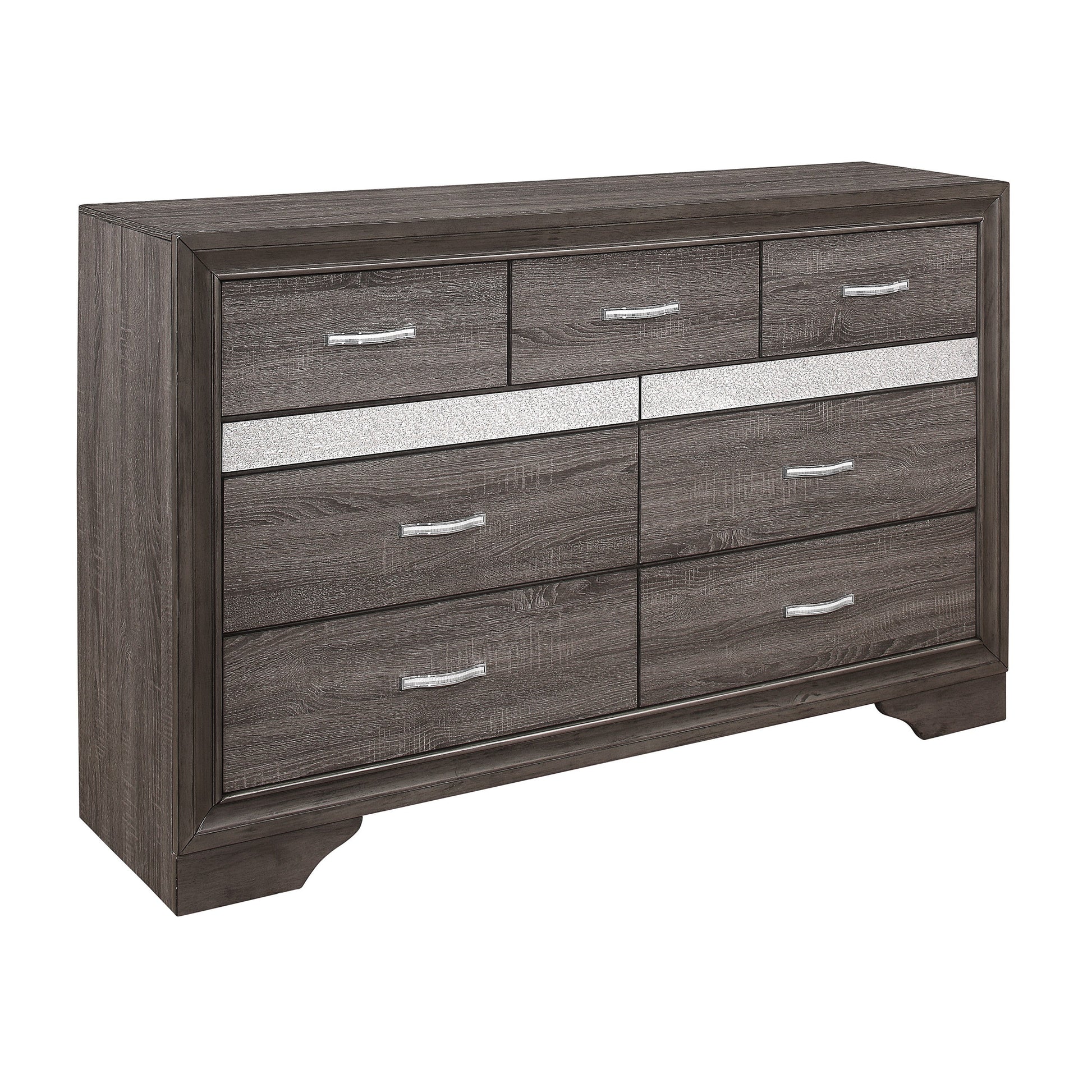 Luster Gray Dresser - 1505-5 - Luna Furniture - Dallas Store