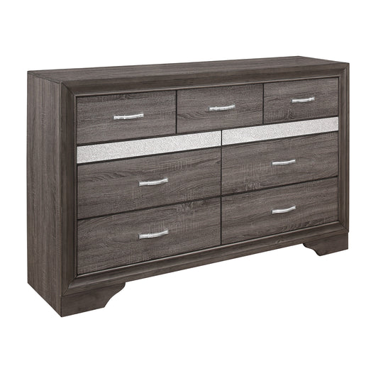 Luster Gray Dresser - 1505-5 - Luna Furniture - Dallas Store