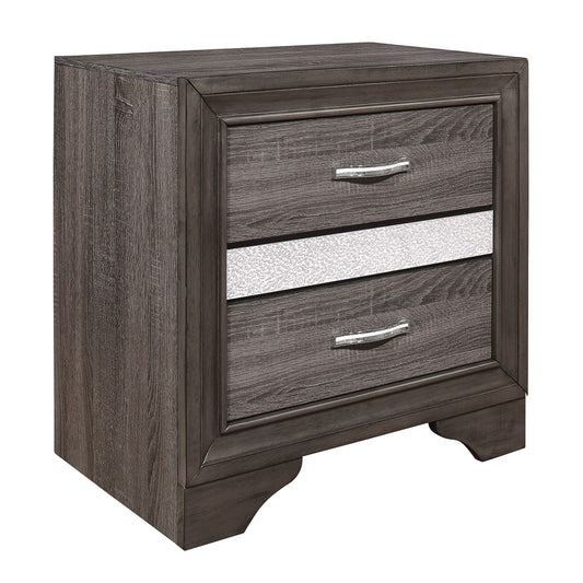 Luster Gray Nightstand - 1505-4 - Luna Furniture - Dallas Store