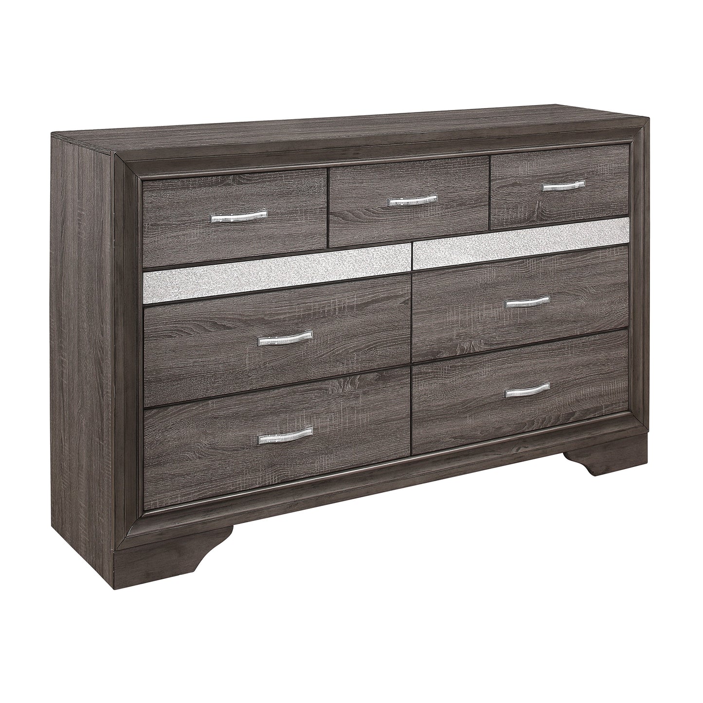 Luster Gray Upholstered Storage Platform Bedroom Set - SET | 1505K-1 | 1505K-3EK | 1505-DW | 1505-5 | 1505-6 | 1505-4 | 1505-9 - Luna Furniture - Dallas Store