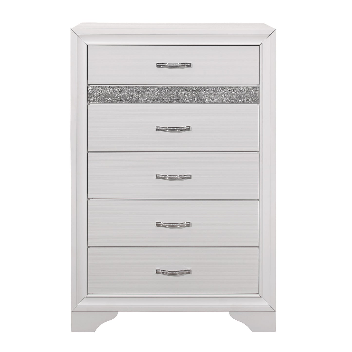 Luster White Chest - 1505W-9 - Luna Furniture - Dallas Store
