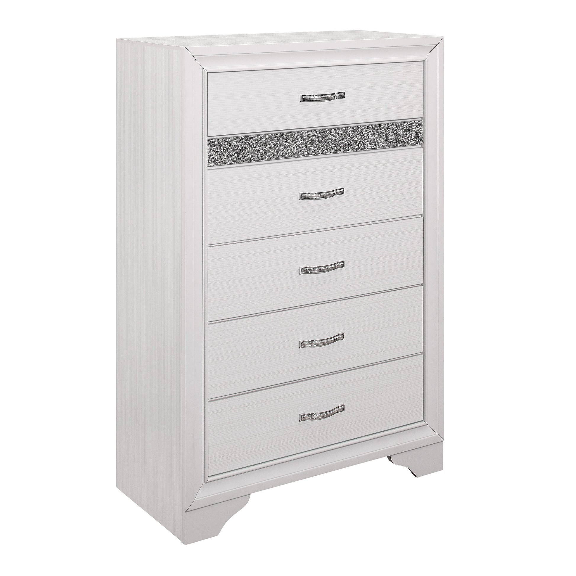 Luster White Chest - 1505W-9 - Luna Furniture - Dallas Store