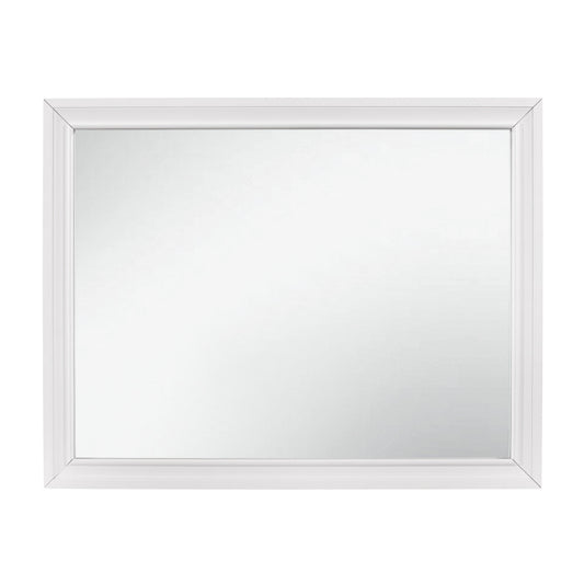 Luster White Mirror (Mirror Only) - 1505W-6 - Luna Furniture - Dallas Store