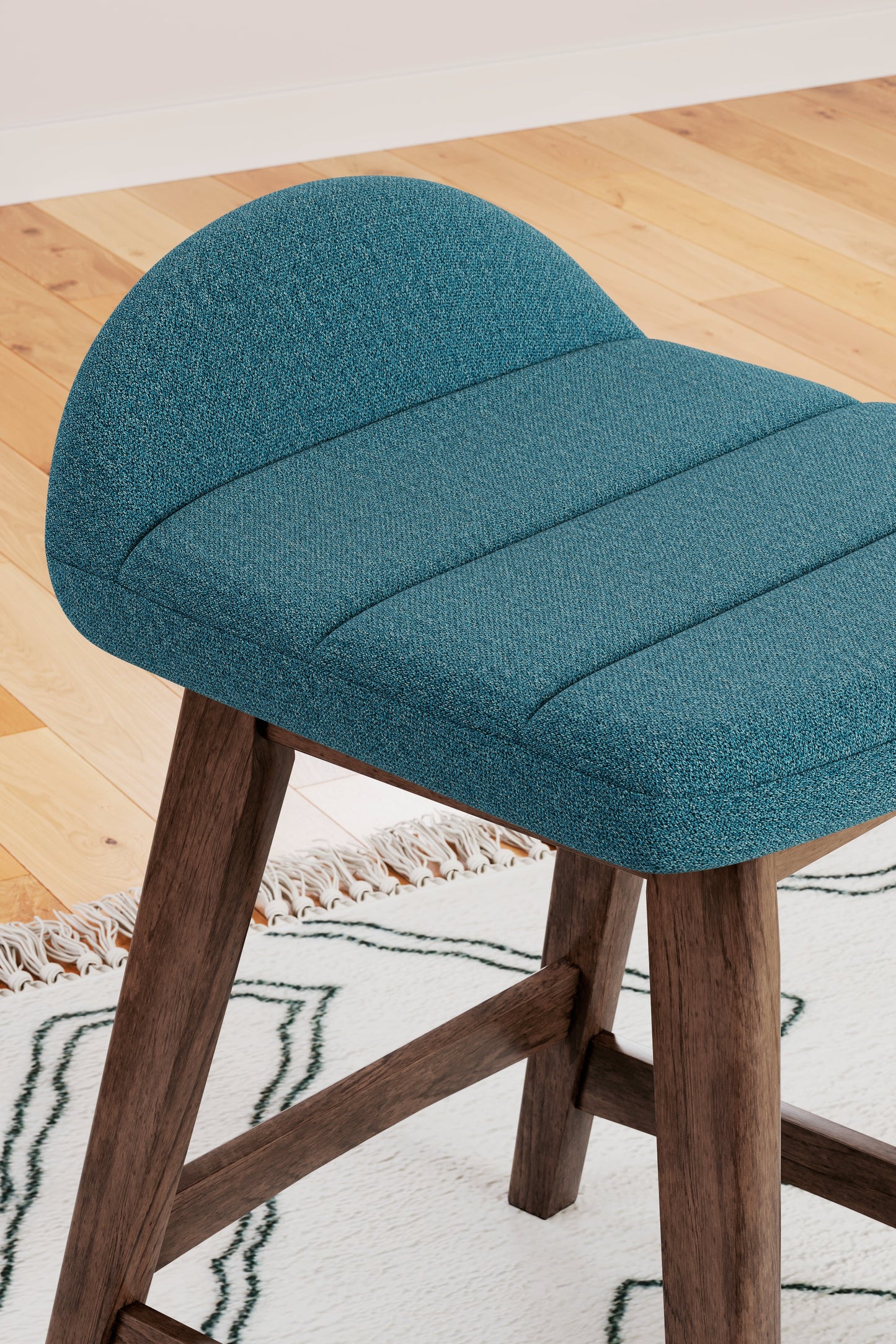 Lyncott Blue/Brown Counter Height Barstool, Set of 2 - D615-324 - Luna Furniture - Dallas Store