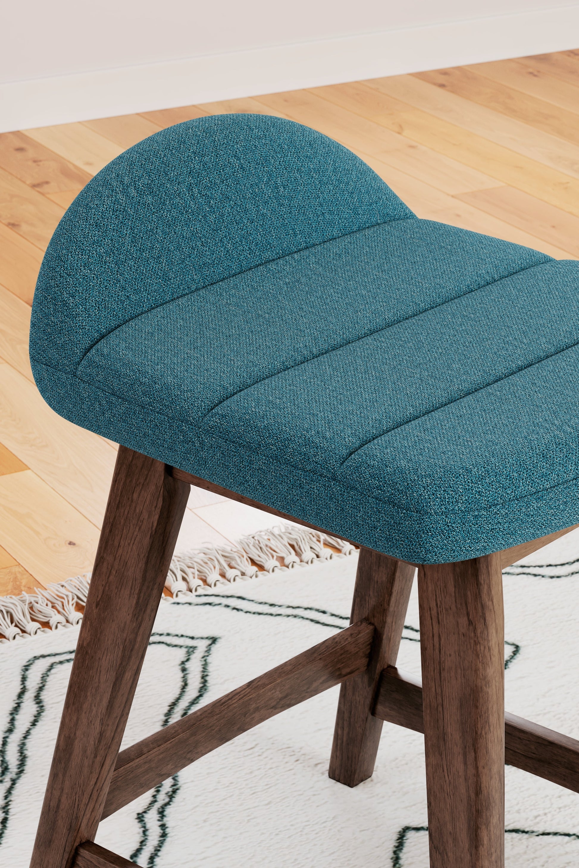 Lyncott Blue/Brown Counter Height Barstool, Set of 2 - D615-324 - Luna Furniture - Dallas Store