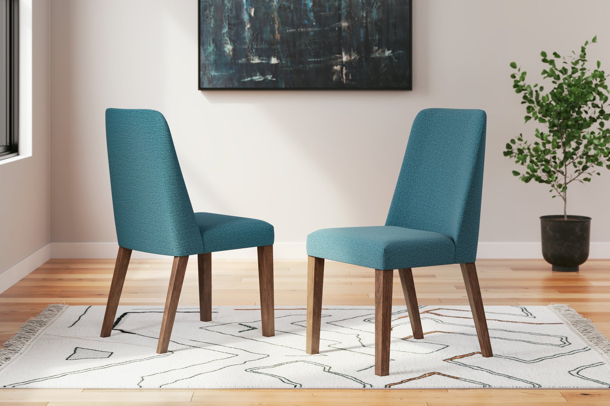 Lyncott Blue/Brown Dining Chair, Set of 2 - D615-03 - Luna Furniture - Dallas Store