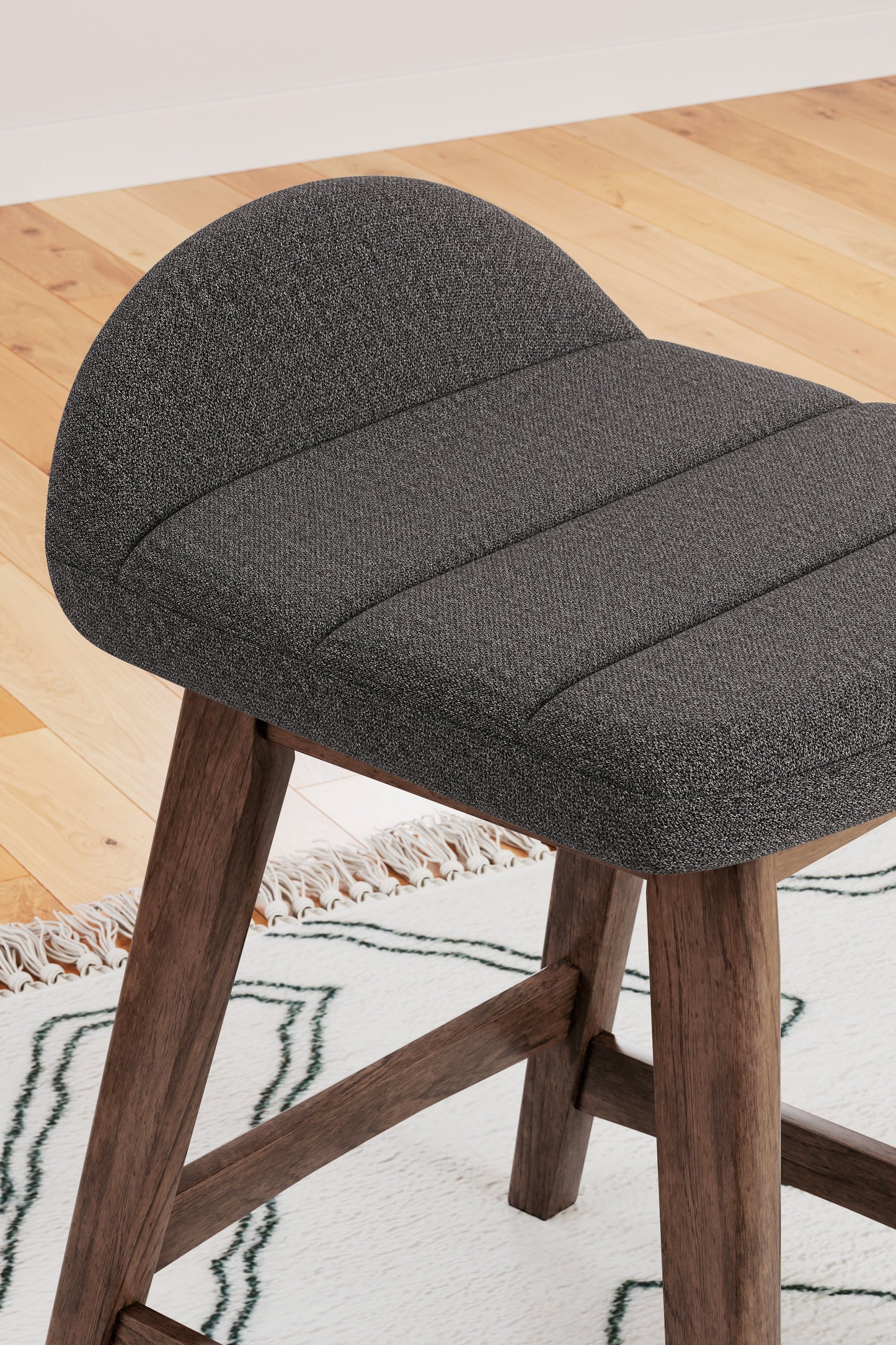 Lyncott Charcoal/Brown Counter Height Barstool, Set of 2 - D615-224 - Luna Furniture - Dallas Store