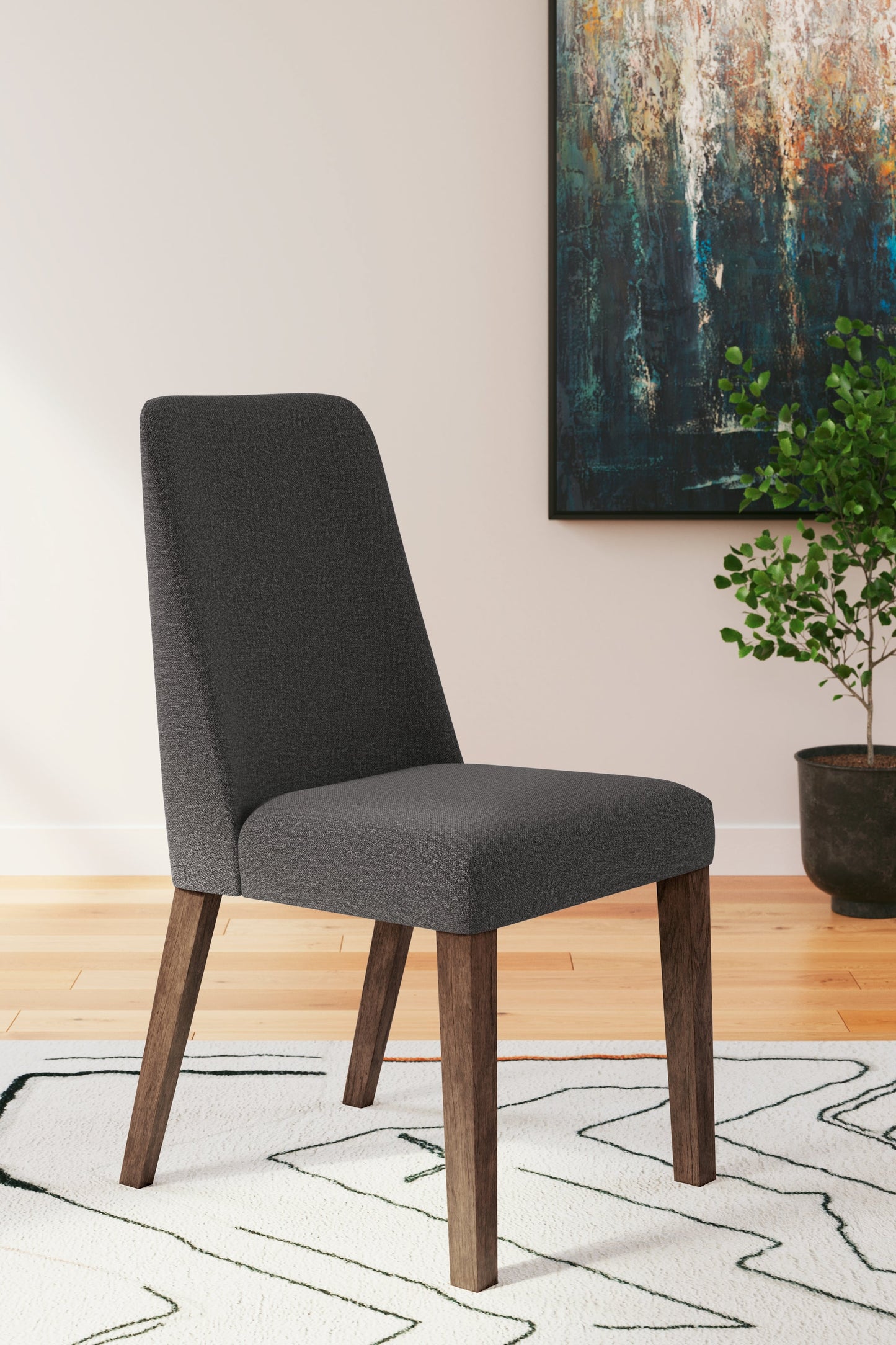 Lyncott Charcoal/Brown Dining Chair, Set of 2 - D615-02 - Luna Furniture - Dallas Store