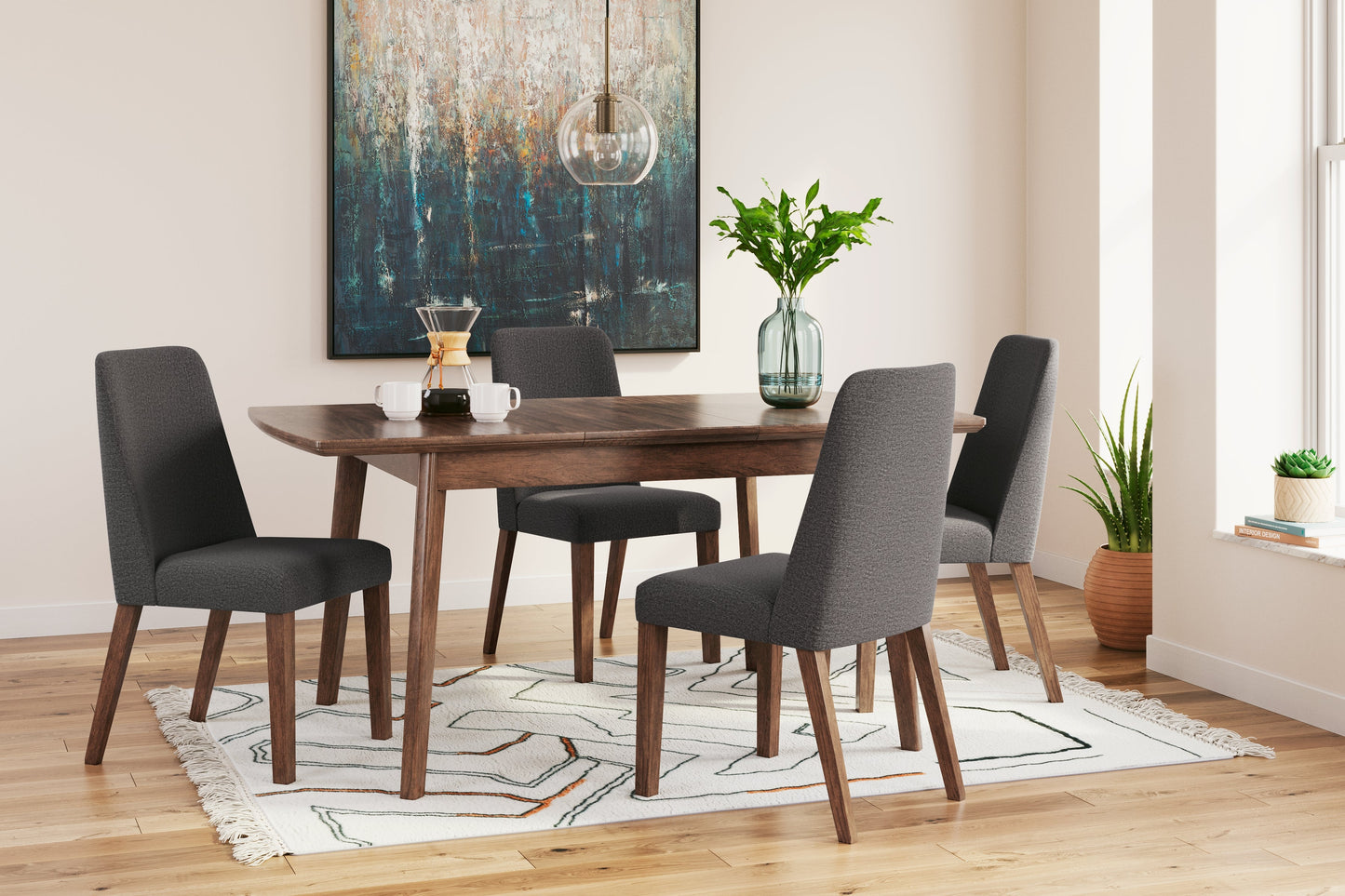 Lyncott Charcoal/Brown Dining Chair, Set of 2 - D615-02 - Luna Furniture - Dallas Store