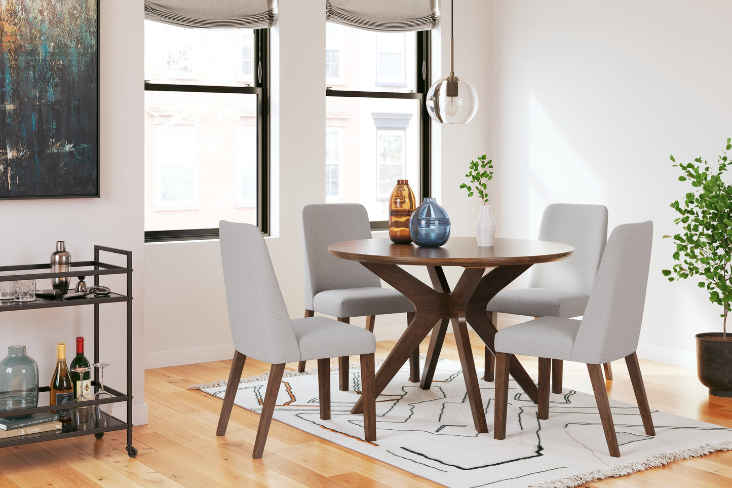 Lyncott Gray/Brown Dining Chair, Set of 2 - D615-01 - Luna Furniture - Dallas Store