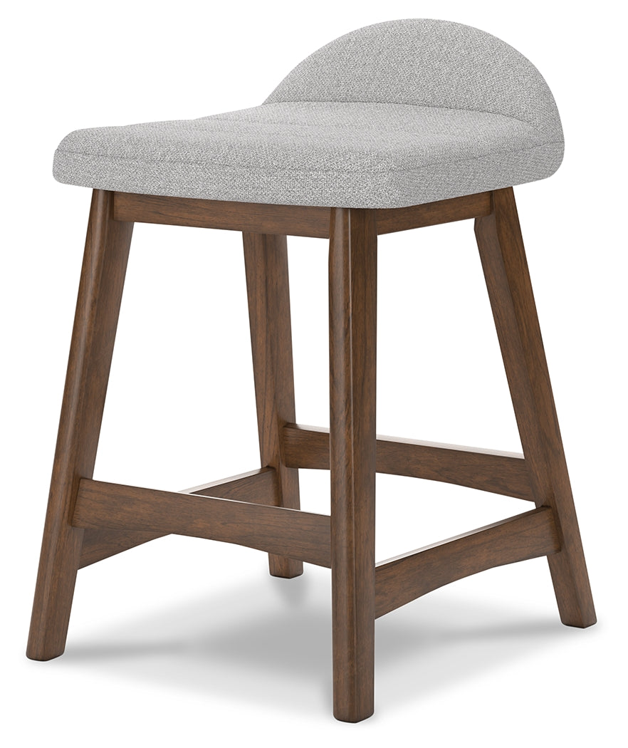 Lyncott Light Gray/Brown Counter Height Barstool, Set of 2 - D615-124 - Luna Furniture - Dallas Store