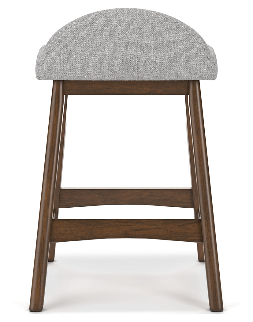 Lyncott Light Gray/Brown Counter Height Barstool, Set of 2 - D615-124 - Luna Furniture - Dallas Store