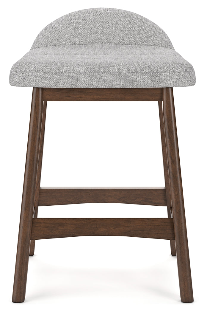 Lyncott Light Gray/Brown Counter Height Barstool, Set of 2 - D615-124 - Luna Furniture - Dallas Store