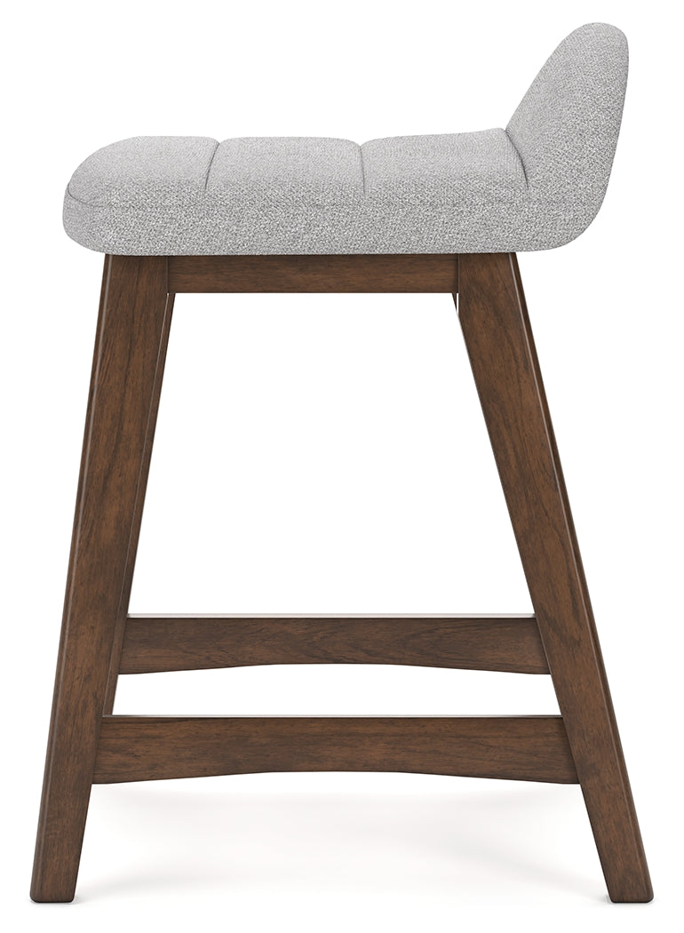 Lyncott Light Gray/Brown Counter Height Barstool, Set of 2 - D615-124 - Luna Furniture - Dallas Store