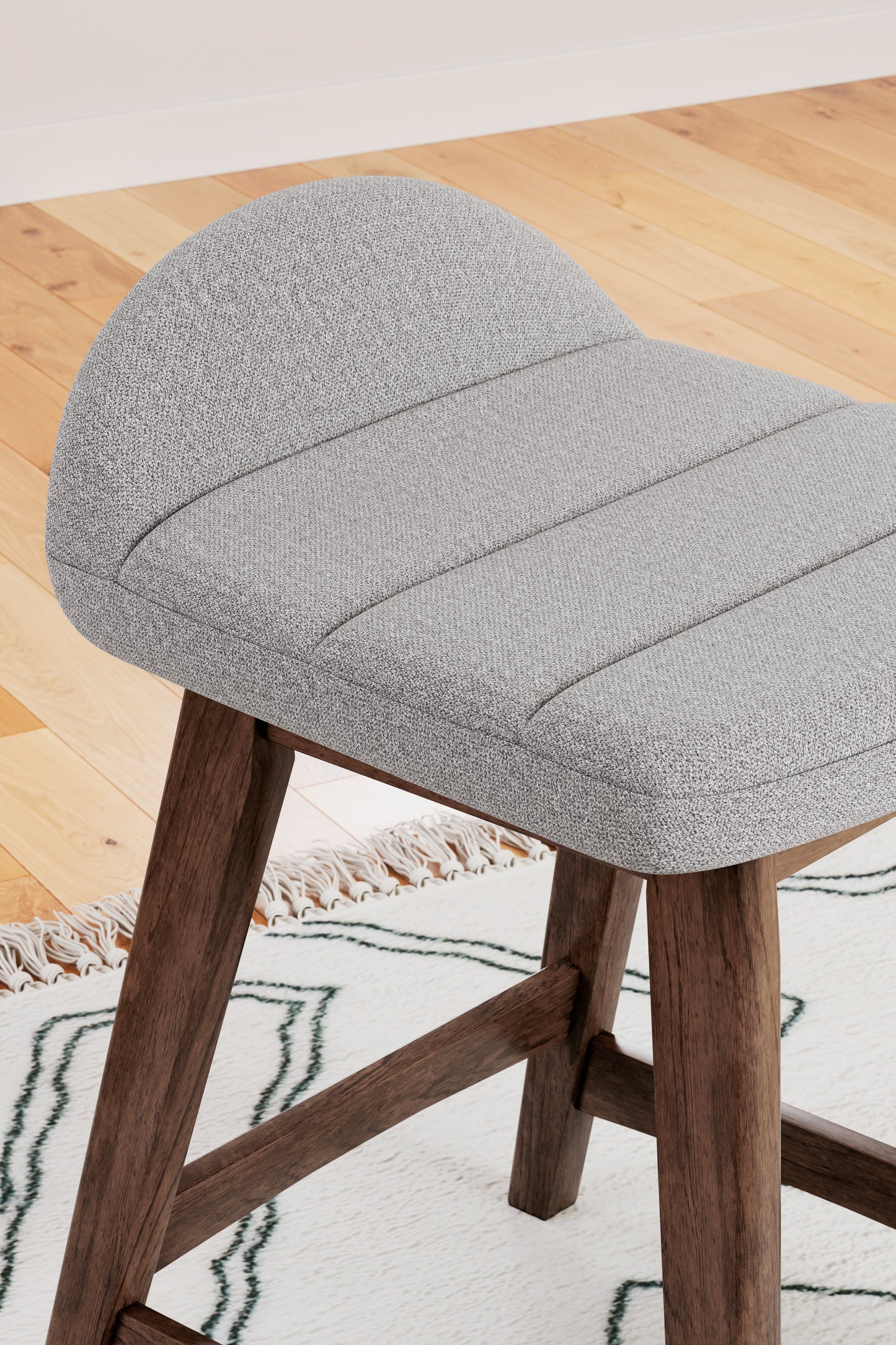 Lyncott Light Gray/Brown Counter Height Barstool, Set of 2 - D615-124 - Luna Furniture - Dallas Store