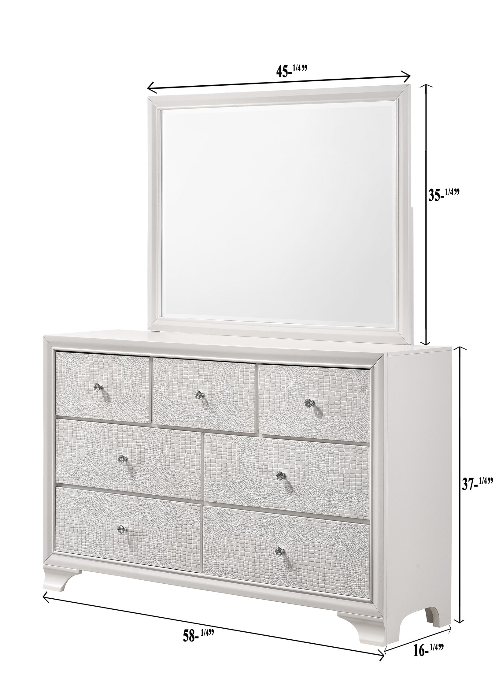 Lyssa Frost Dresser - B4310-1 - Luna Furniture - Dallas Store