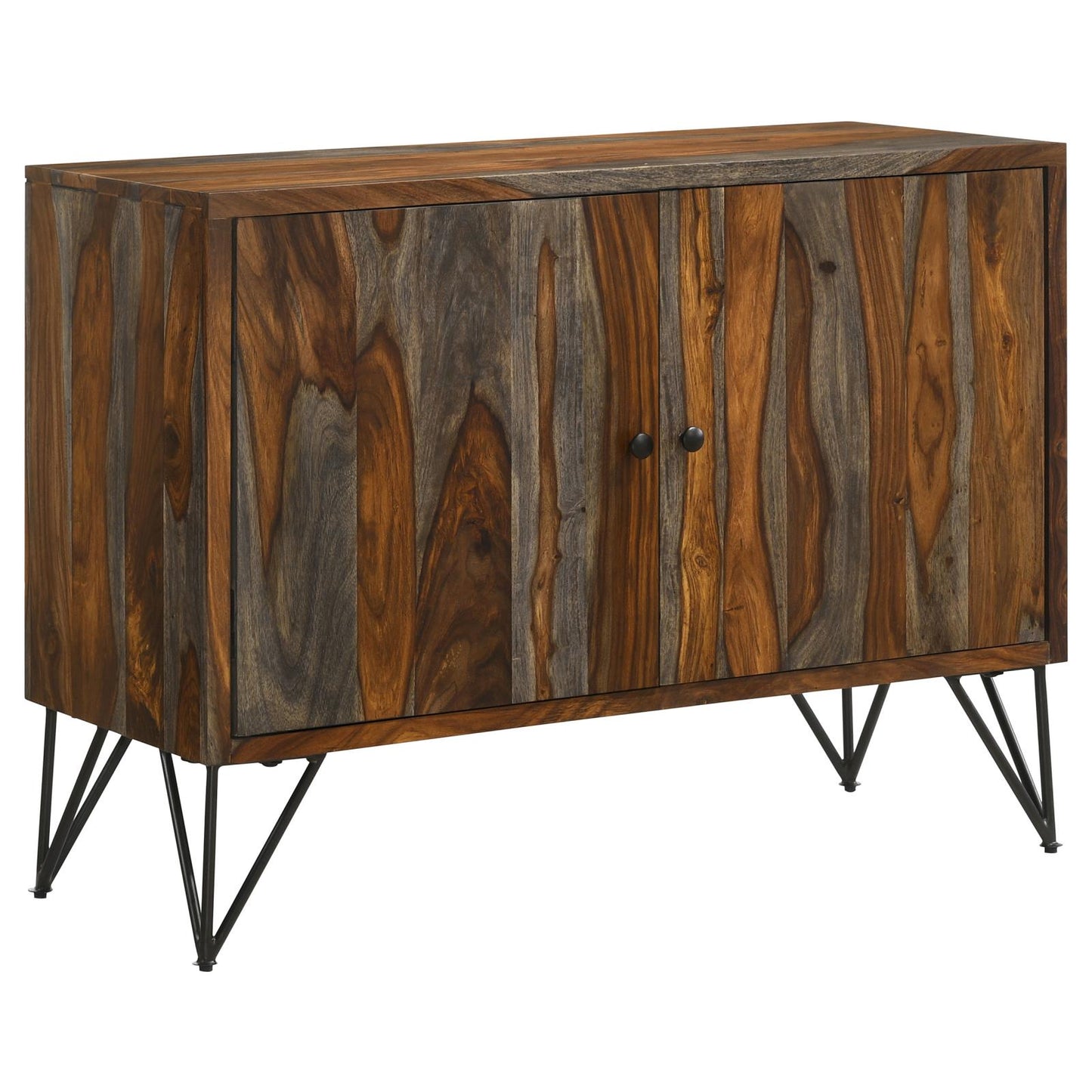 Macon Sheesham Gray 2-Door Accent Cabinet - 959615 - Luna Furniture - Dallas Store