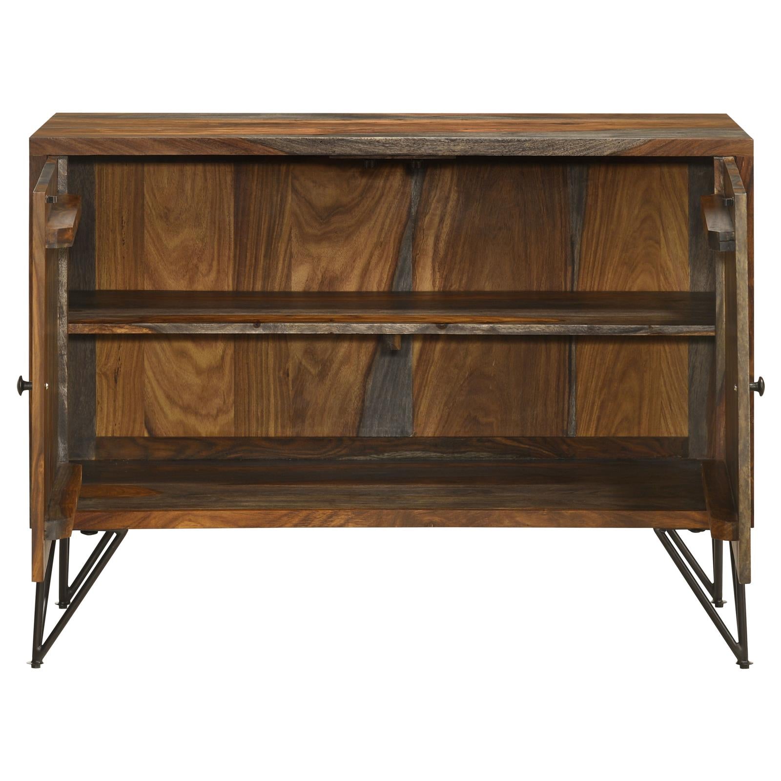 Macon Sheesham Gray 2-Door Accent Cabinet - 959615 - Luna Furniture - Dallas Store