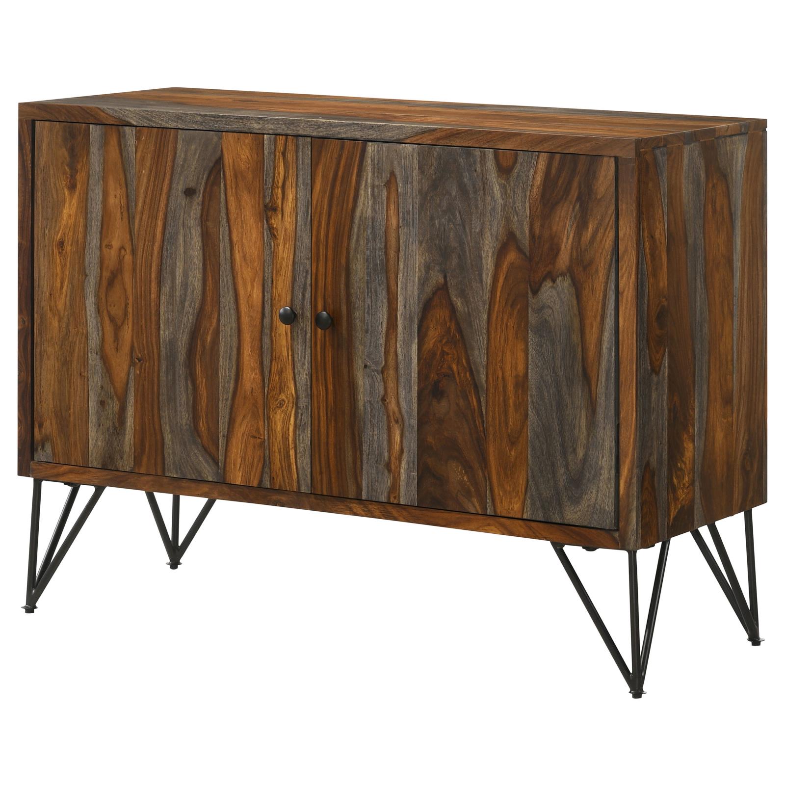 Macon Sheesham Gray 2-Door Accent Cabinet - 959615 - Luna Furniture - Dallas Store