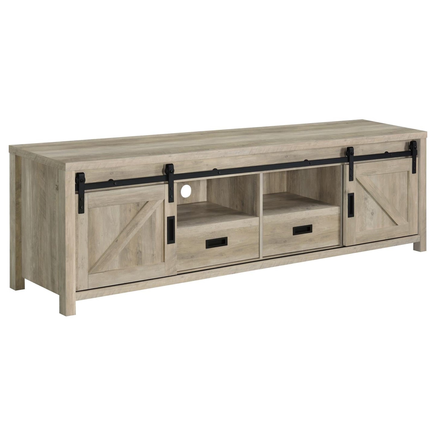 Madra Rectangular TV Console with 2 Sliding Doors - 736263 - Luna Furniture - Dallas Store