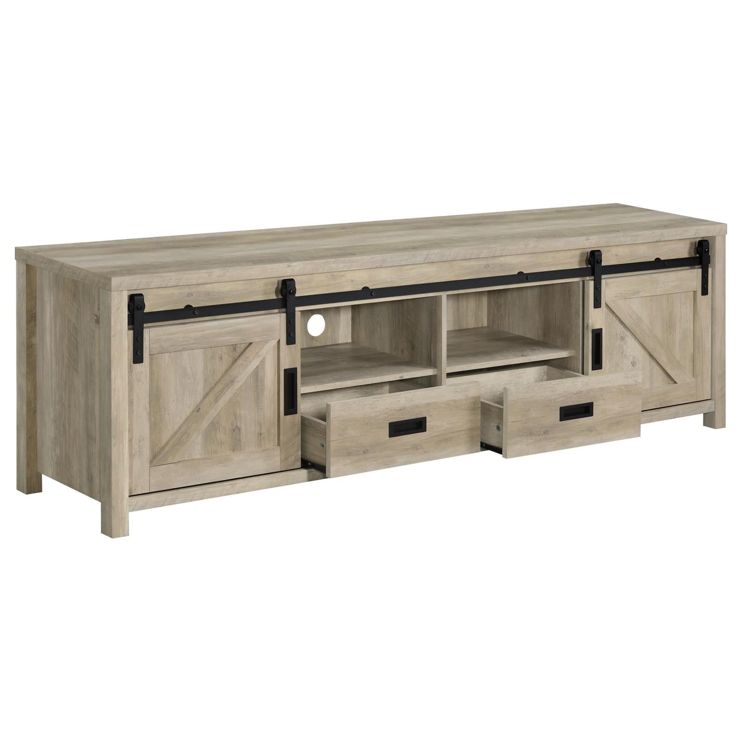 Madra Rectangular TV Console with 2 Sliding Doors - 736263 - Luna Furniture - Dallas Store