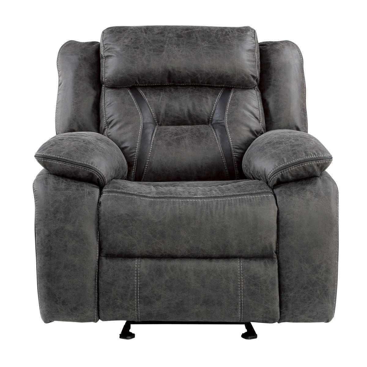 Madrona Hill Gray Double Reclining Living Room Set - SET | 9989GY-1 | 9989GY-2 | 9989GY-3 - Luna Furniture - Dallas Store