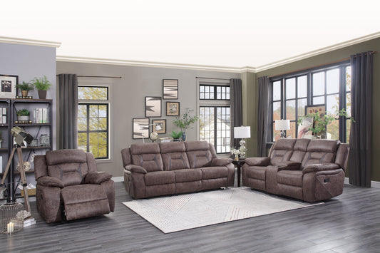Madrona Reclining Living Room Set - SET | 9989DB-3 | 9989DB-2 | 9989DB-1 - Luna Furniture - Dallas Store