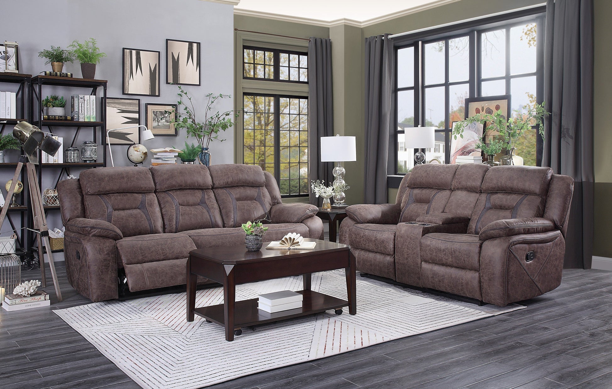 Madrona Reclining Living Room Set - SET | 9989DB-3 | 9989DB-2 | 9989DB-1 - Luna Furniture - Dallas Store