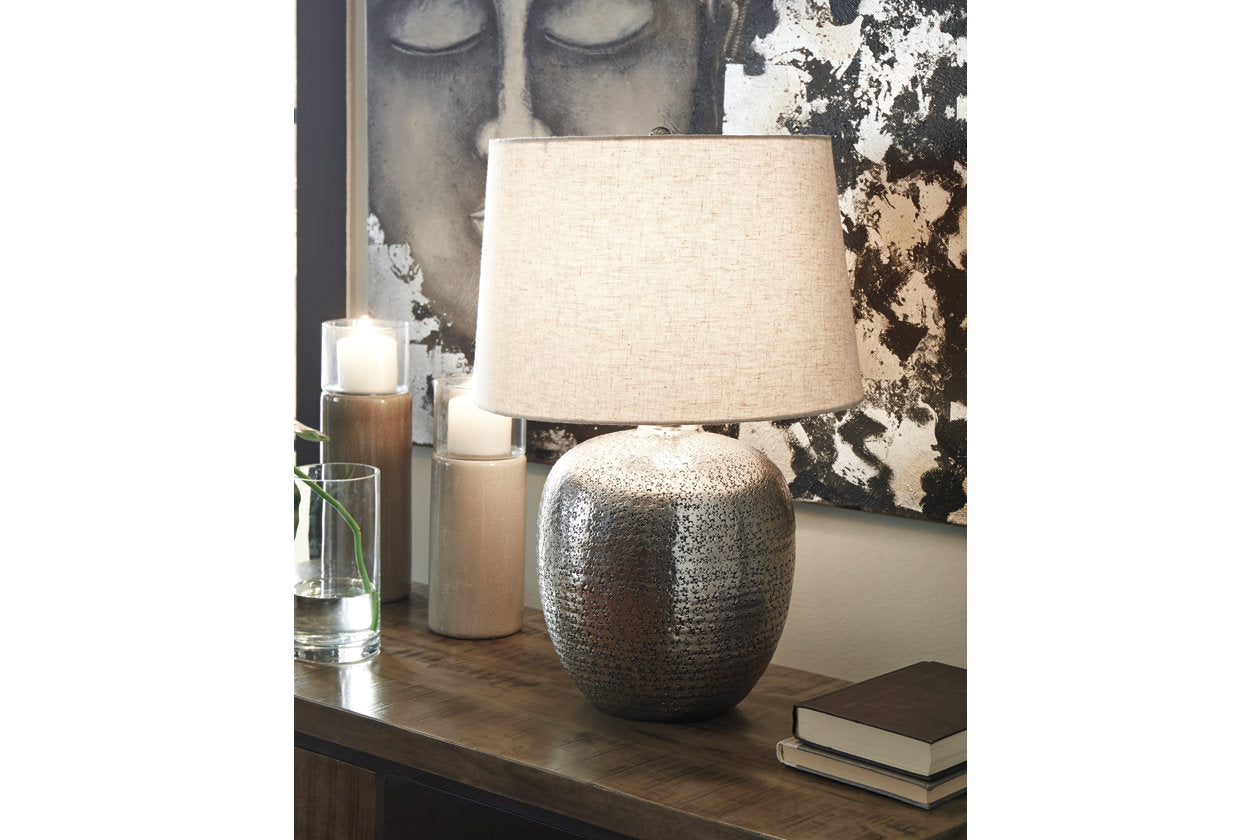 Magalie Antique Silver Finish Table Lamp - L207314 - Luna Furniture - Dallas Store