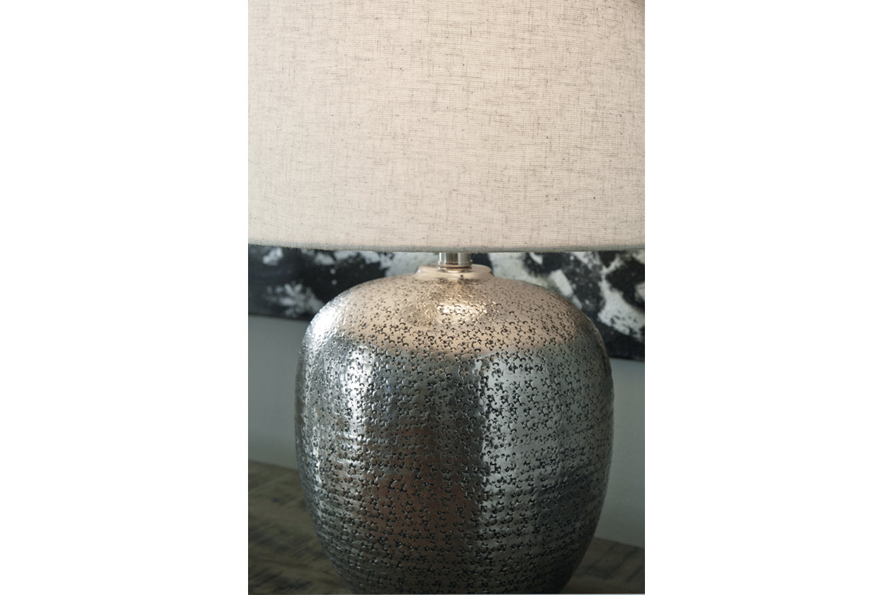 Magalie Antique Silver Finish Table Lamp - L207314 - Luna Furniture - Dallas Store