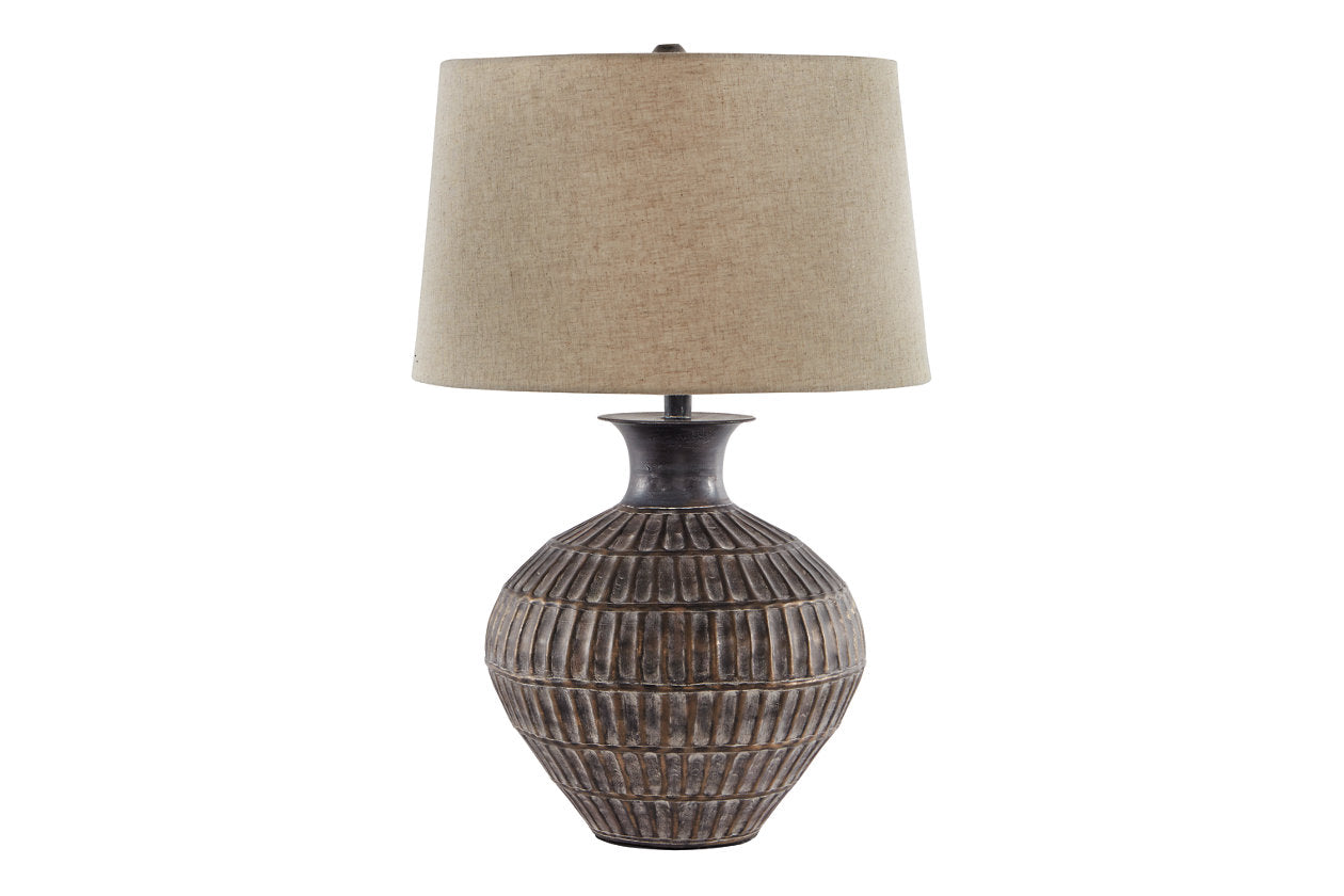 Magan Antique Bronze Finish Table Lamp - L207354 - Luna Furniture - Dallas Store