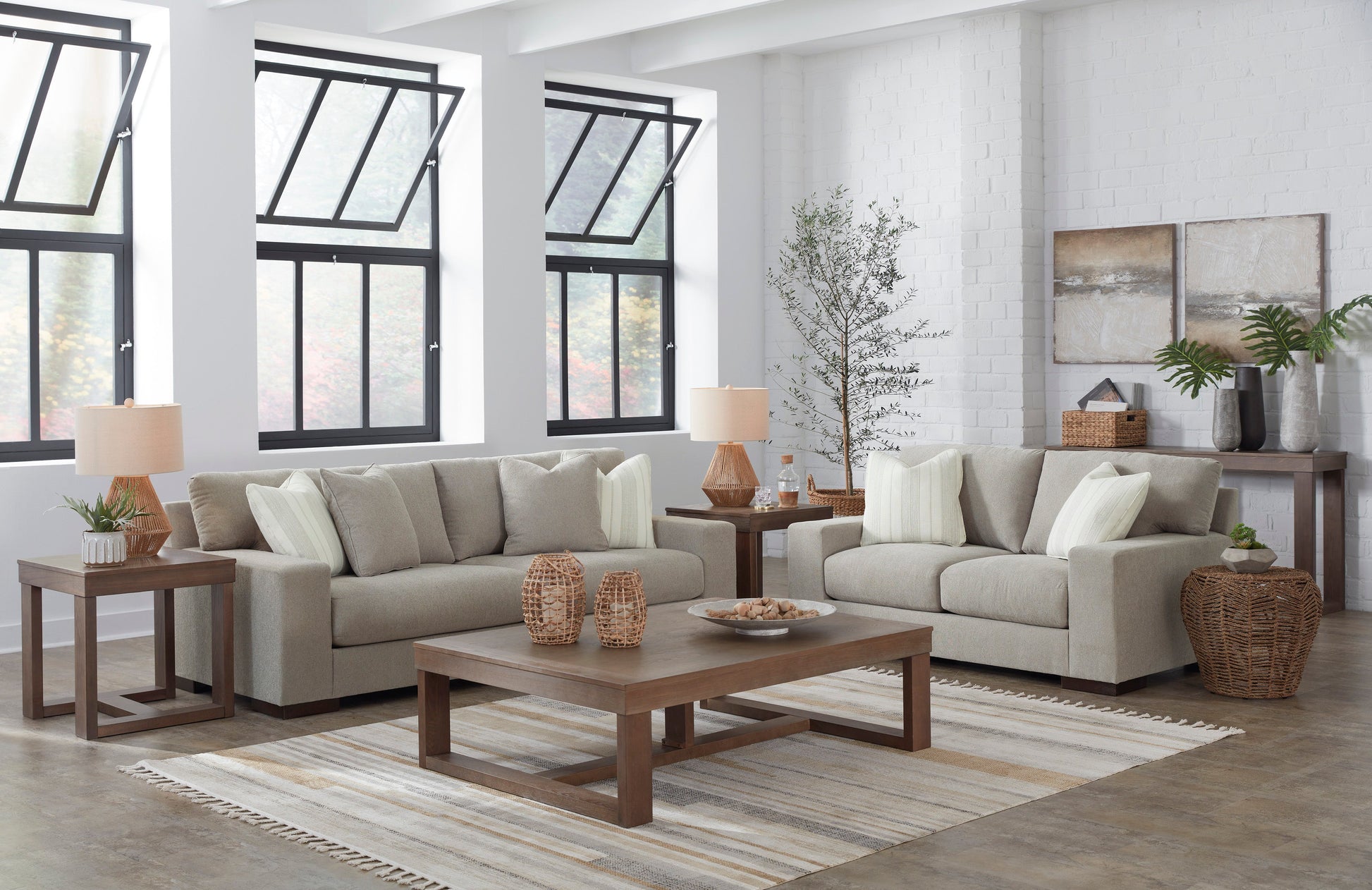 Maggie Flax Living Room Set - SET | 5200438 | 5200435 - Luna Furniture - Dallas Store