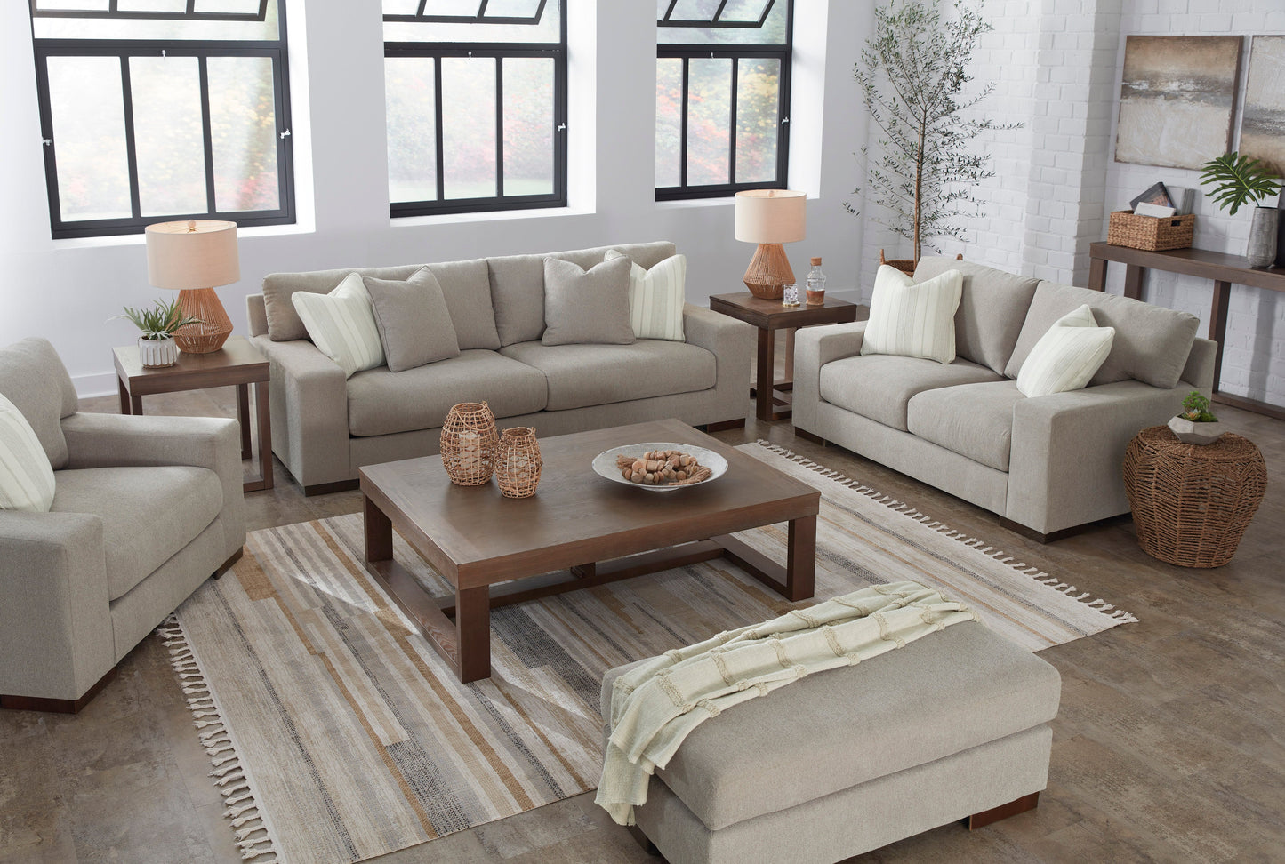 Maggie Flax Living Room Set - SET | 5200438 | 5200435 - Luna Furniture - Dallas Store