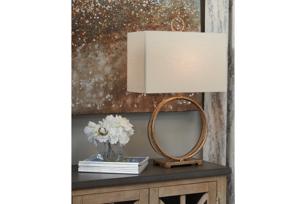 Mahala Antique Gold Finish Table Lamp - L208124 - Luna Furniture - Dallas Store