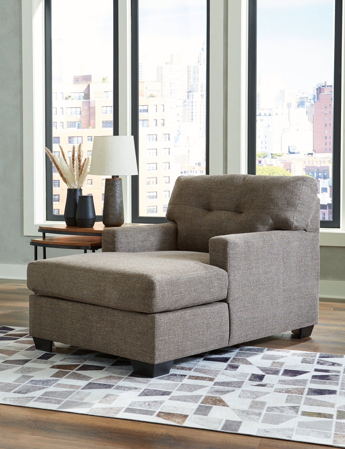 Mahoney Chocolate Chaise - 3100515 - Luna Furniture - Dallas Store