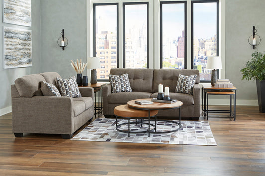 Mahoney Chocolate Living Room Set - SET | 3100538 | 3100535 - Luna Furniture - Dallas Store