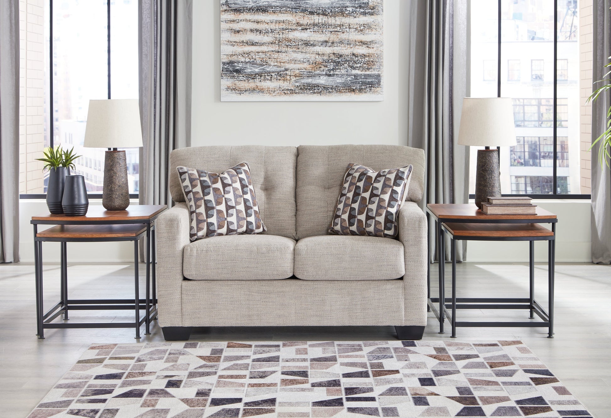 Mahoney Pebble Loveseat - 3100435 - Luna Furniture - Dallas Store