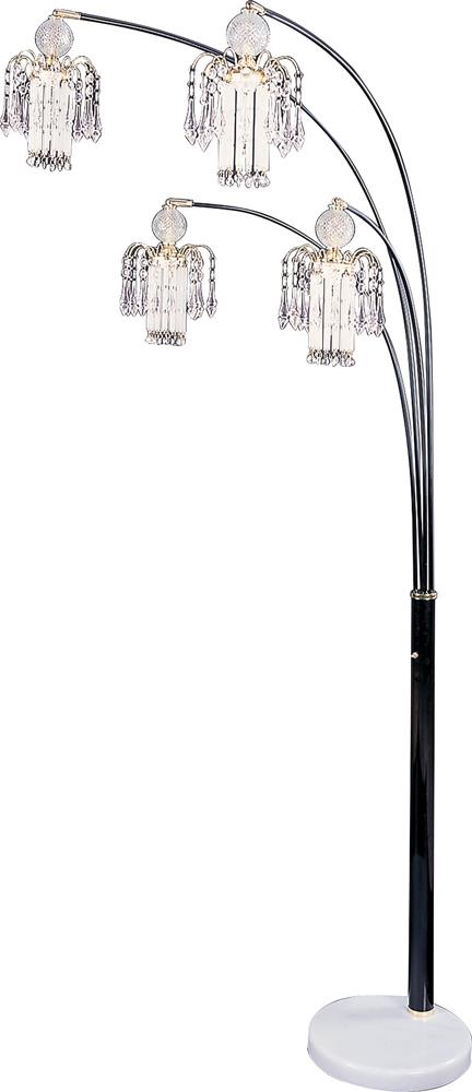 Maisel Floor Lamp with 4 Staggered Shades Black - 1771N - Luna Furniture - Dallas Store