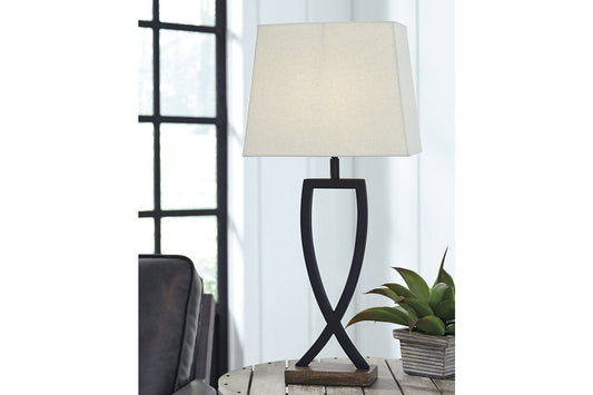 Makara Black/Brown Table Lamp, Set of 2 - L204174 - Luna Furniture - Dallas Store