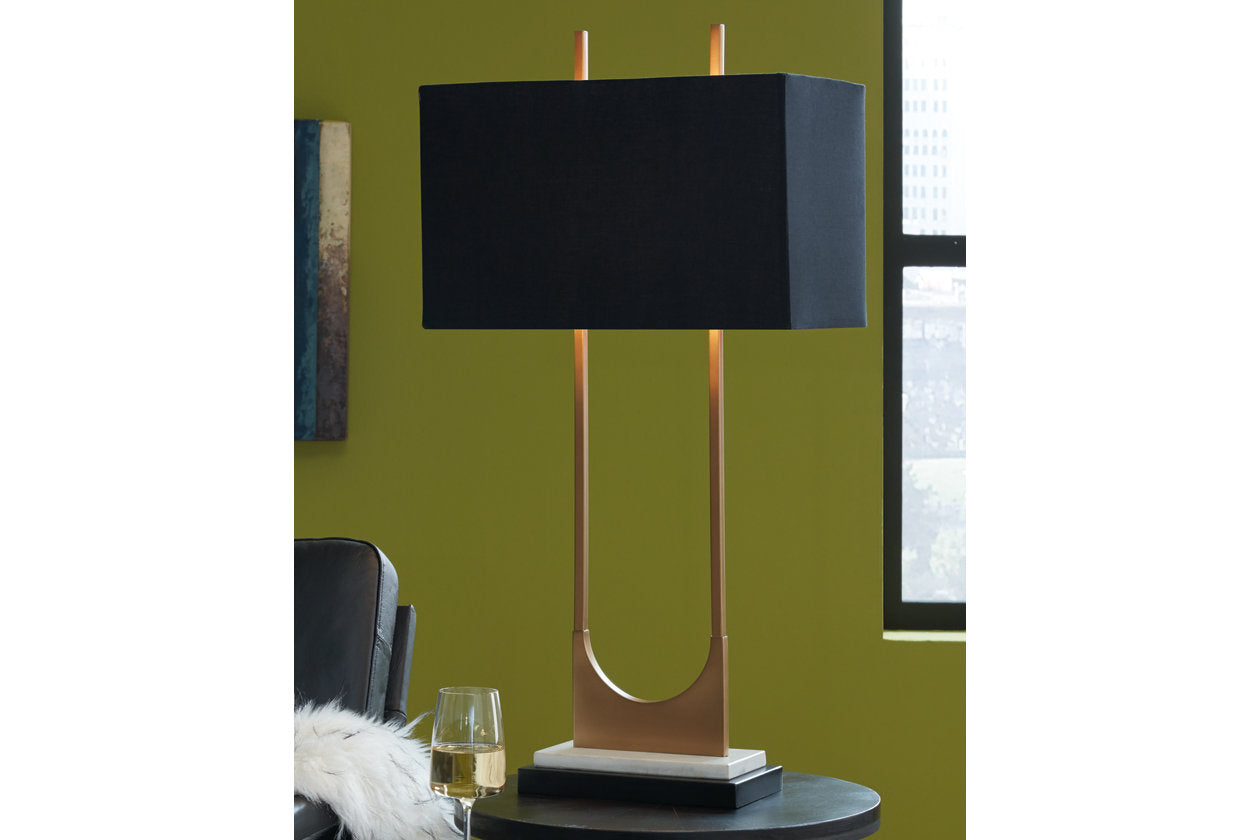 Malana Brass Finish Table Lamp - L208254 - Luna Furniture - Dallas Store