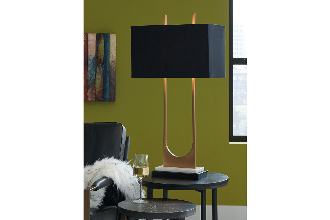 Malana Brass Finish Table Lamp - L208254 - Luna Furniture - Dallas Store